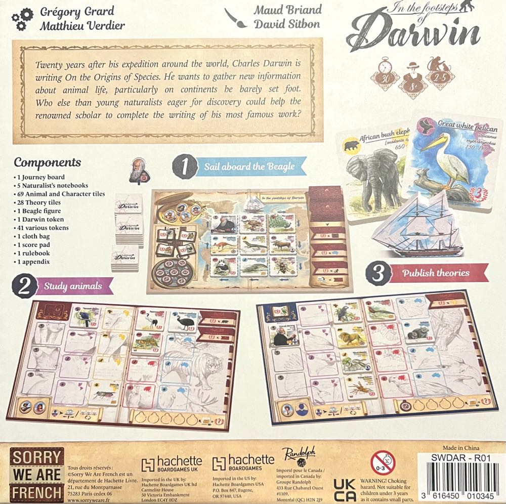 In the Footsteps of Darwin  (2-5) board game collectible [Barcode 3616450010345] - Main Image 2