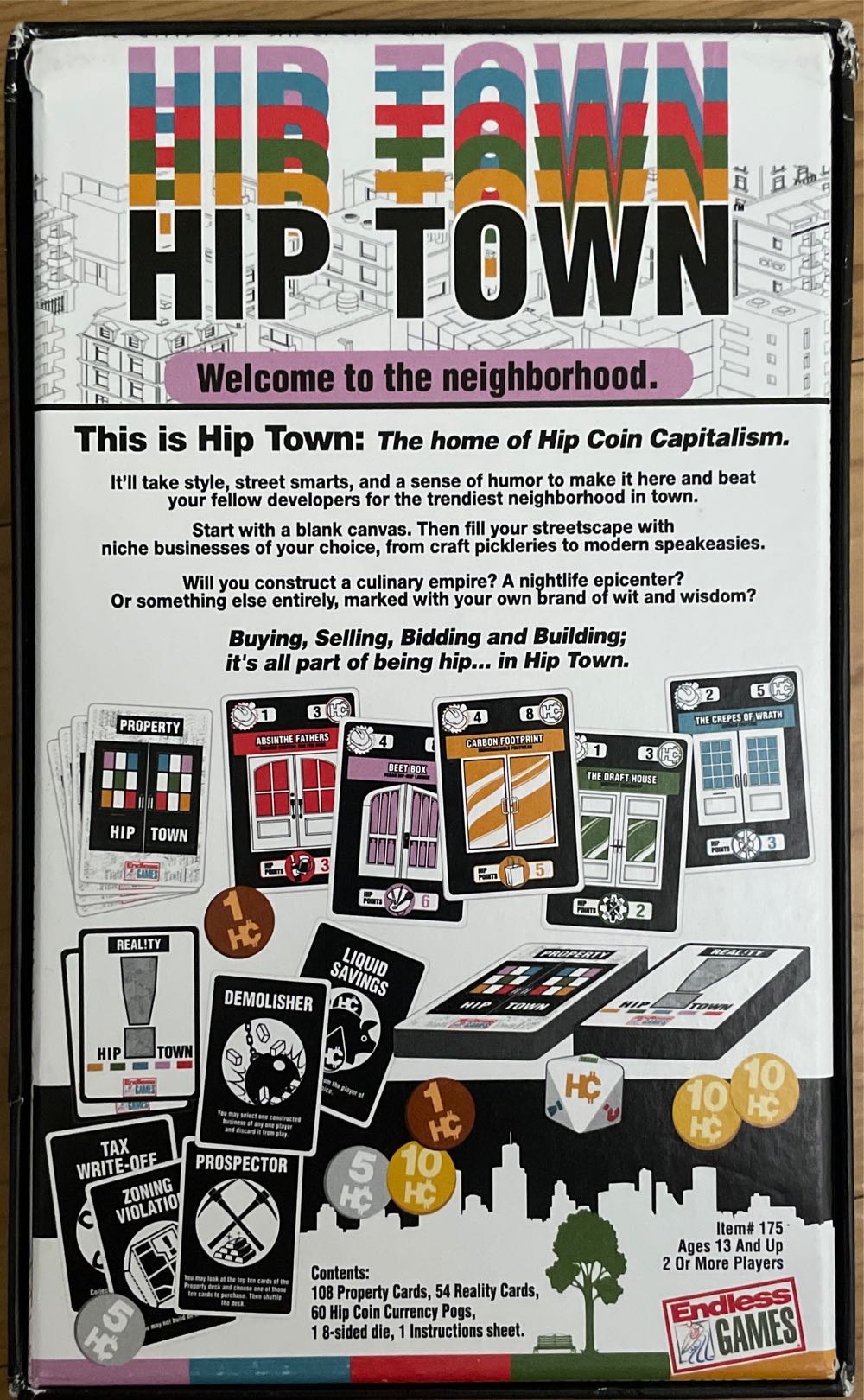 Hip Town  (2+) board game collectible [Barcode 632468001758] - Main Image 2