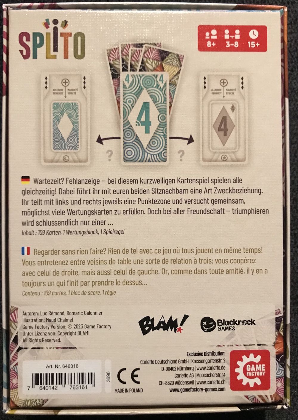 Splito  (3-8) board game collectible [Barcode 7640142763161] - Main Image 2