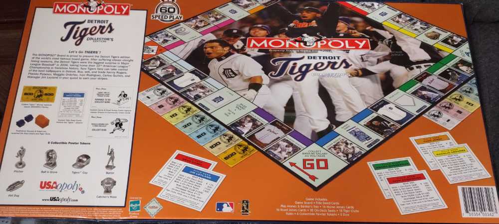 Detroit Tigers Monopoly   (2-6) board game collectible [Barcode 700304003423] - Main Image 2