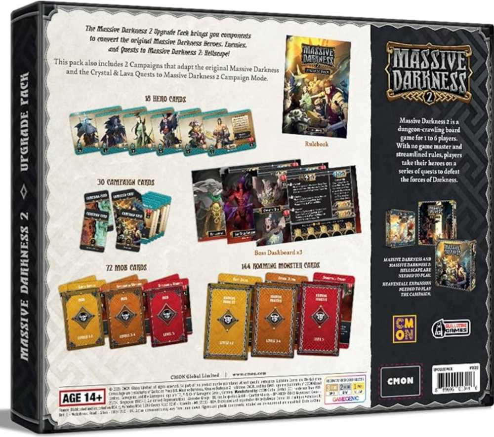 Massive Darkness 2: Kickstarter Upgrade Pack  (1-6) board game collectible [Barcode 889696012753] - Main Image 2