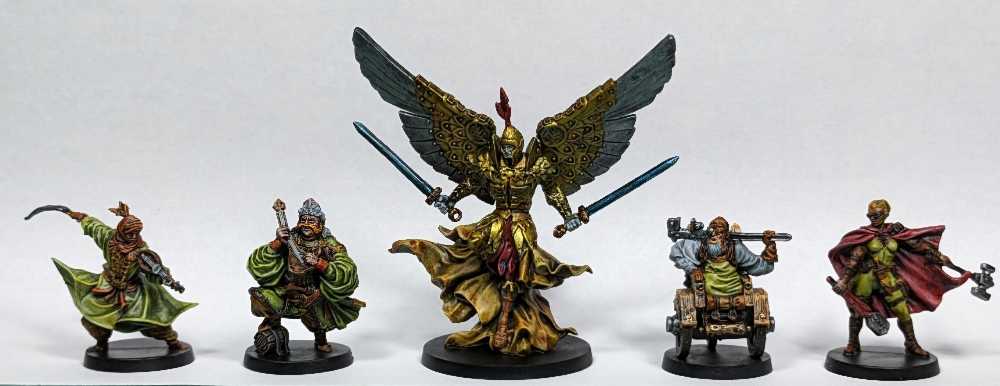 Massive Darkness 2: Heroes & Monsters Set: Bards And Tinkerers Vs. Metal Angel  (1-6) board game collectible [Barcode 889696012654] - Main Image 3