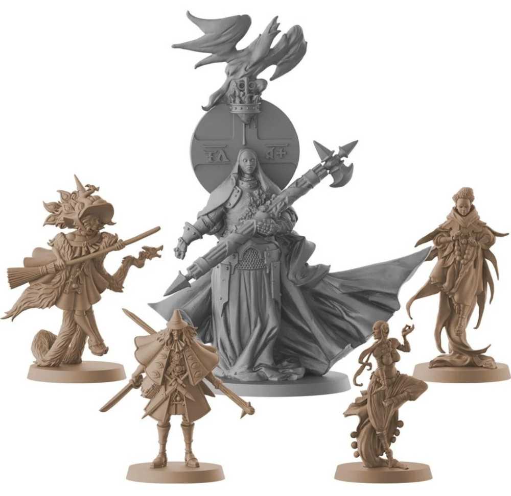 Massive Darkness 2: Heroes & Monsters Set: Monks & Necromancers Vs The Paragon  (1-6) board game collectible [Barcode 889696012661] - Main Image 3