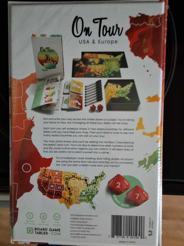 On Tour: USA & Europe  (2-4) board game collectible [Barcode 787790401940] - Main Image 2