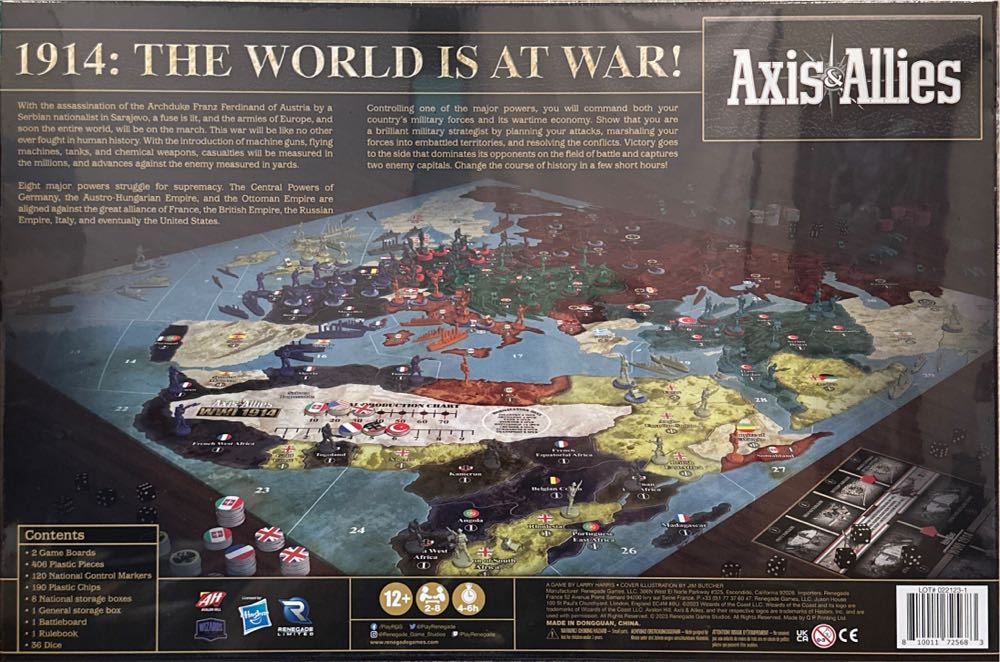 Axis & Allies: WWI 1914  (2-8) board game collectible [Barcode 810011725683] - Main Image 2
