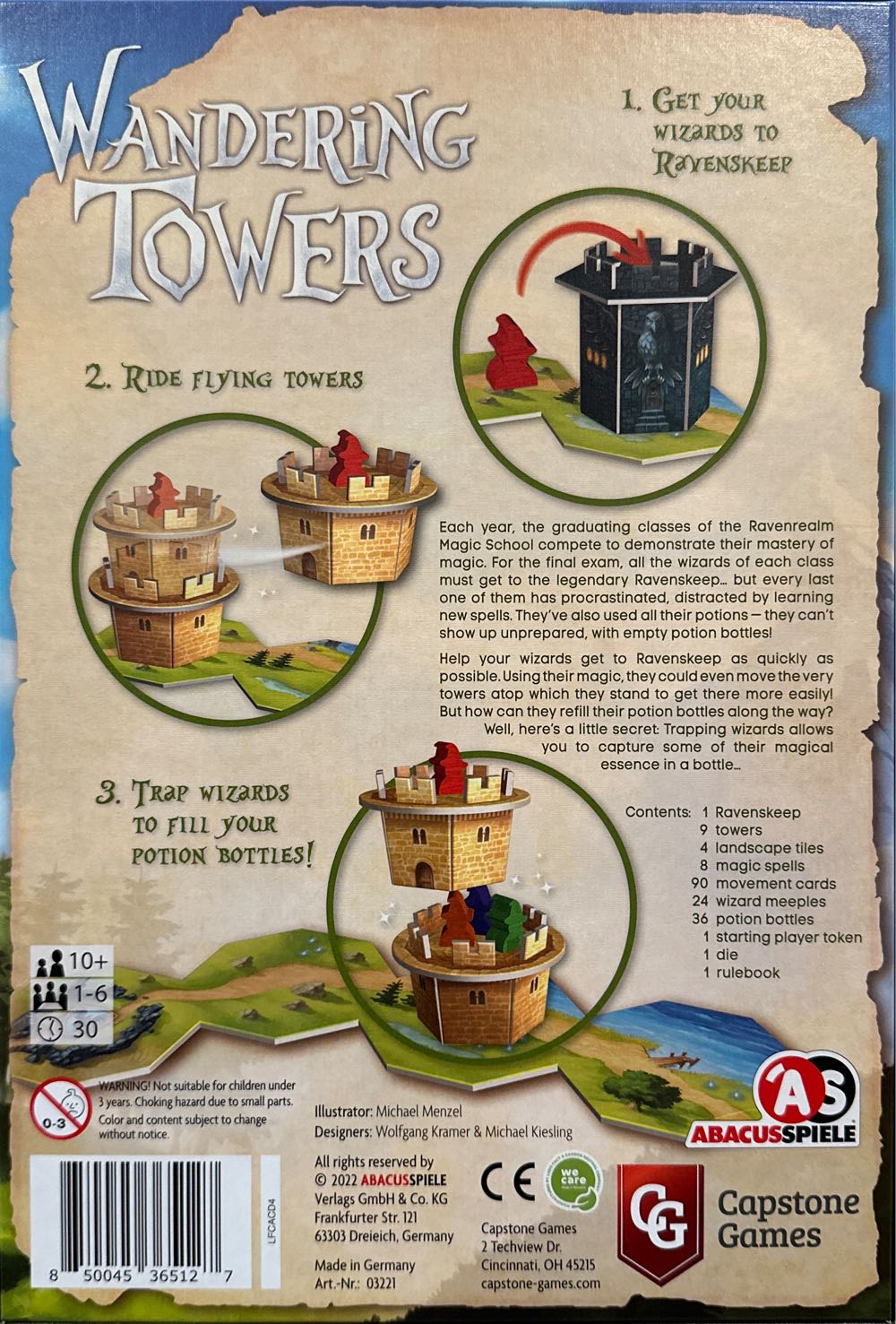 Wandering Towers  (1-6) board game collectible [Barcode 850045365127] - Main Image 2