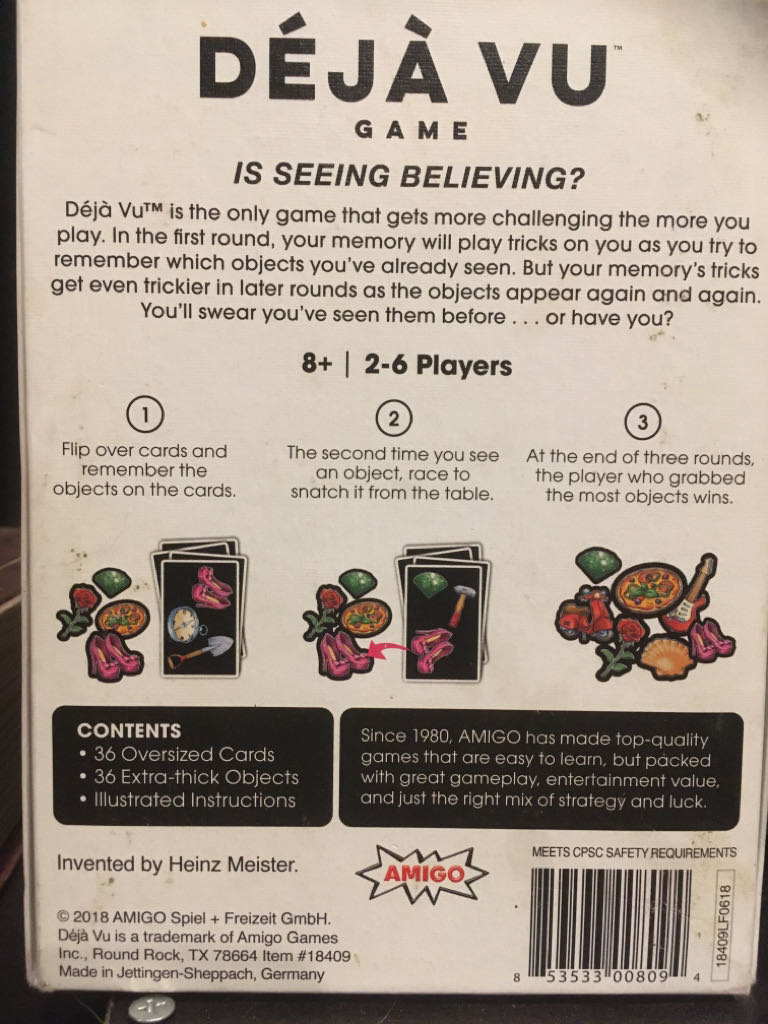 Deja Vu  (2-6) board game collectible - Main Image 2