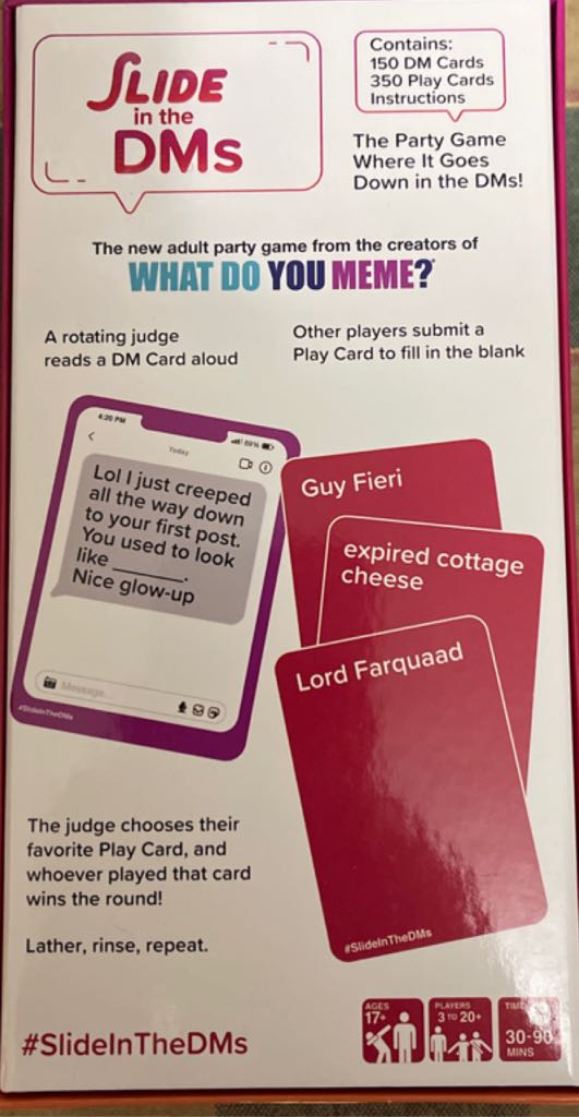 Slide In The DMs  (3+) board game collectible - Main Image 2