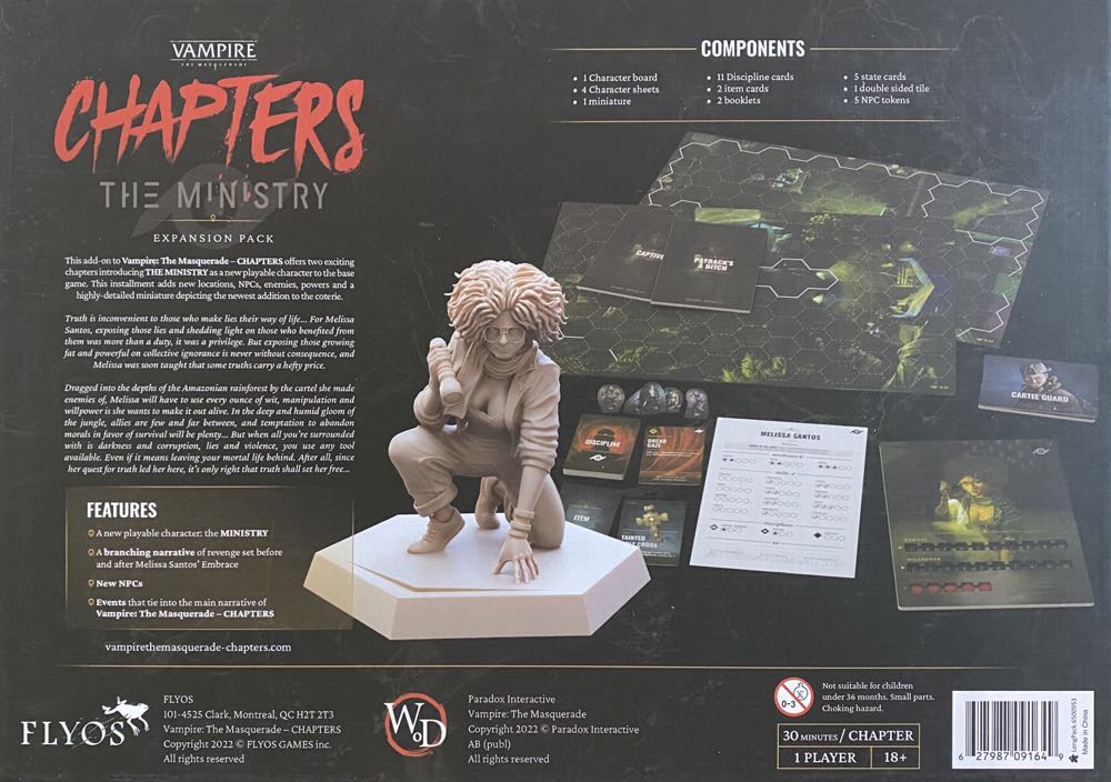 Vampire: The Masquerade - Chapters: The Ministry  board game collectible [Barcode 627987091649] - Main Image 2