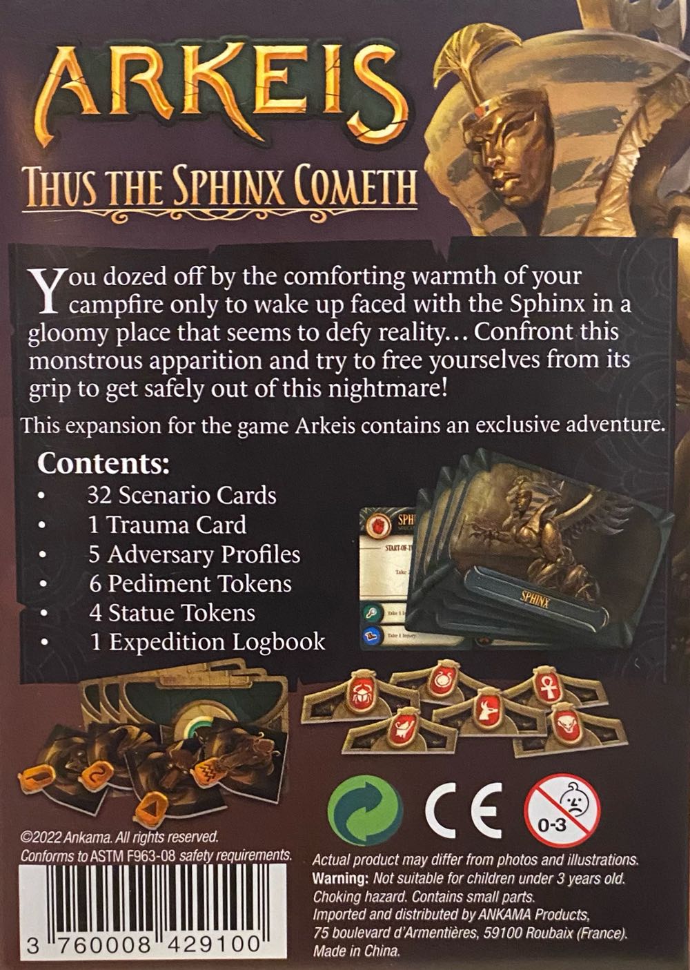 Arkeis: Thus The Sphinx Cometh  (1-4) board game collectible [Barcode 3760008429100] - Main Image 2