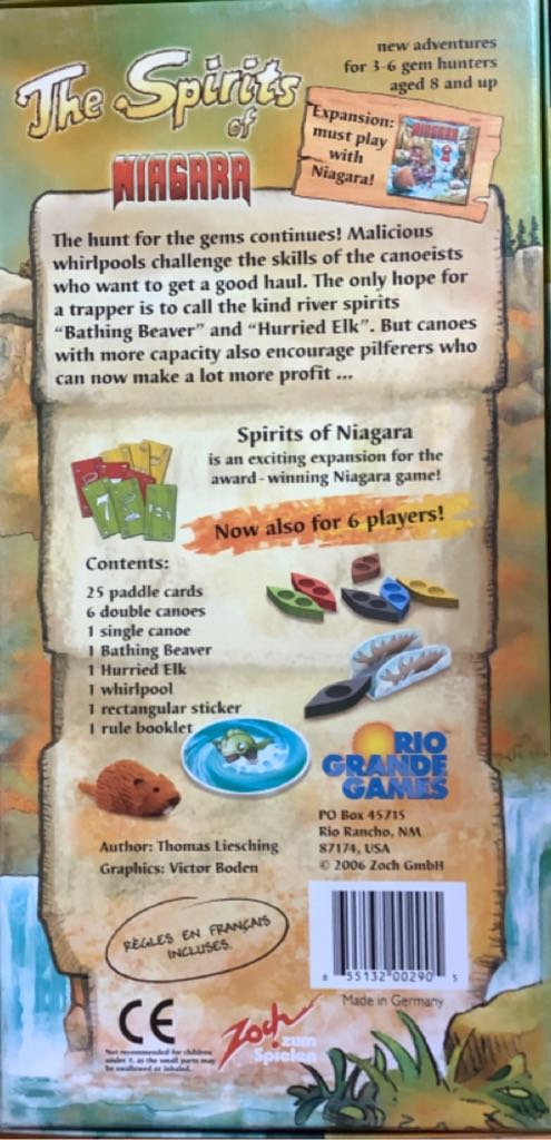 Spirit Of Niagara -expansion, The  (3-6) board game collectible [Barcode 655132002905] - Main Image 2
