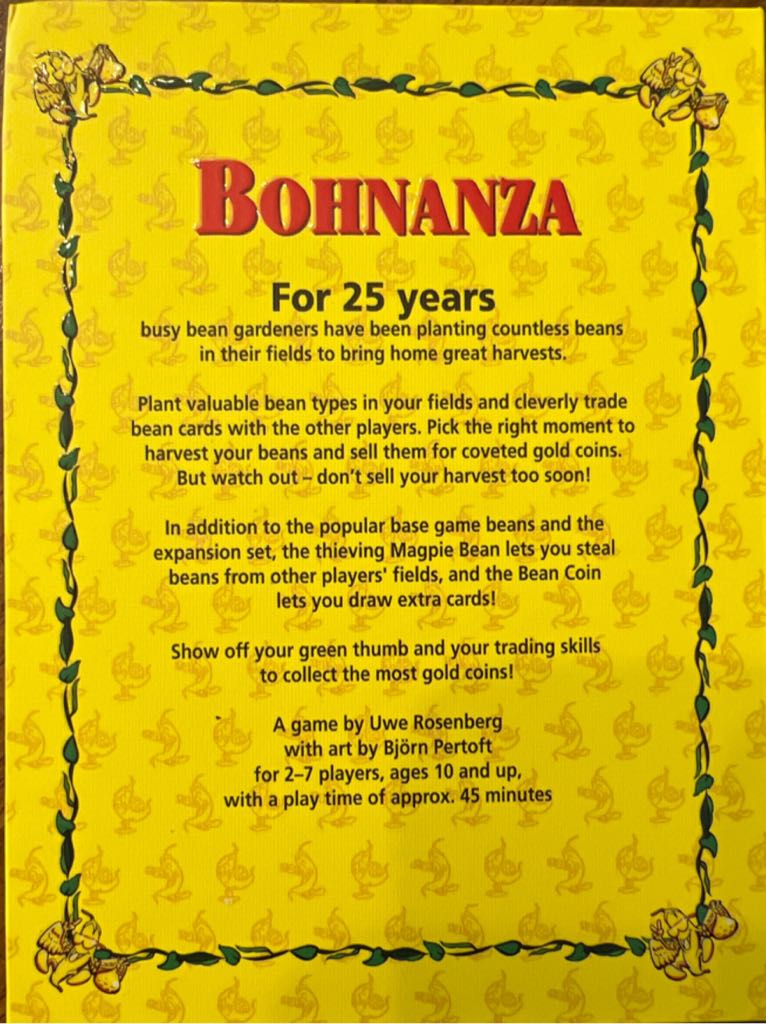 Bohnanza  (2-7) board game collectible [Barcode 853533008674] - Main Image 2