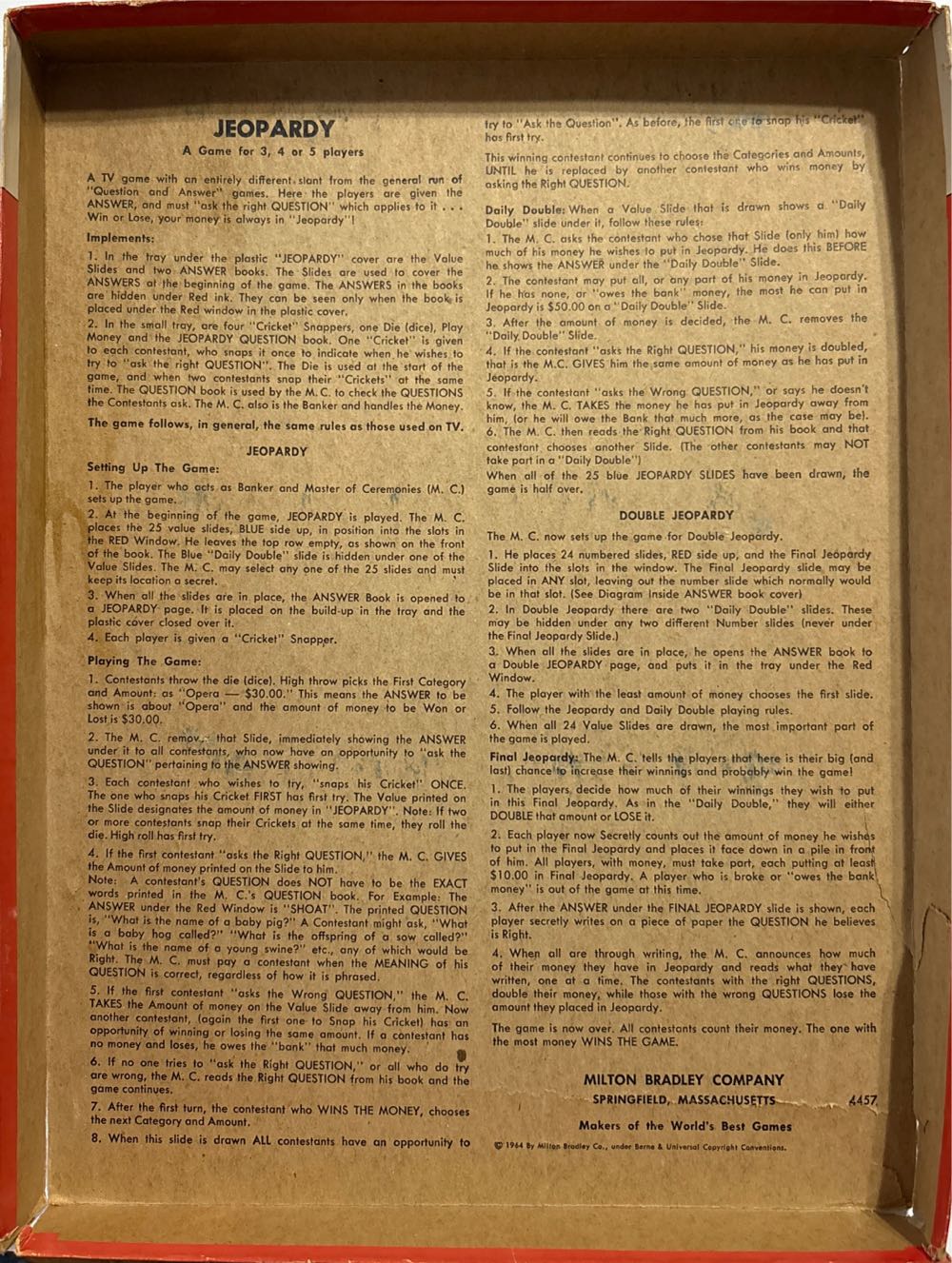 Jeopardy  (3-5) board game collectible - Main Image 2