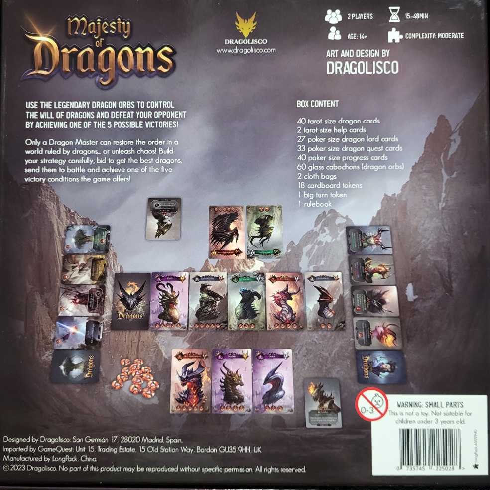 Majesty of Dragons  (2) board game collectible [Barcode 735745225028] - Main Image 2