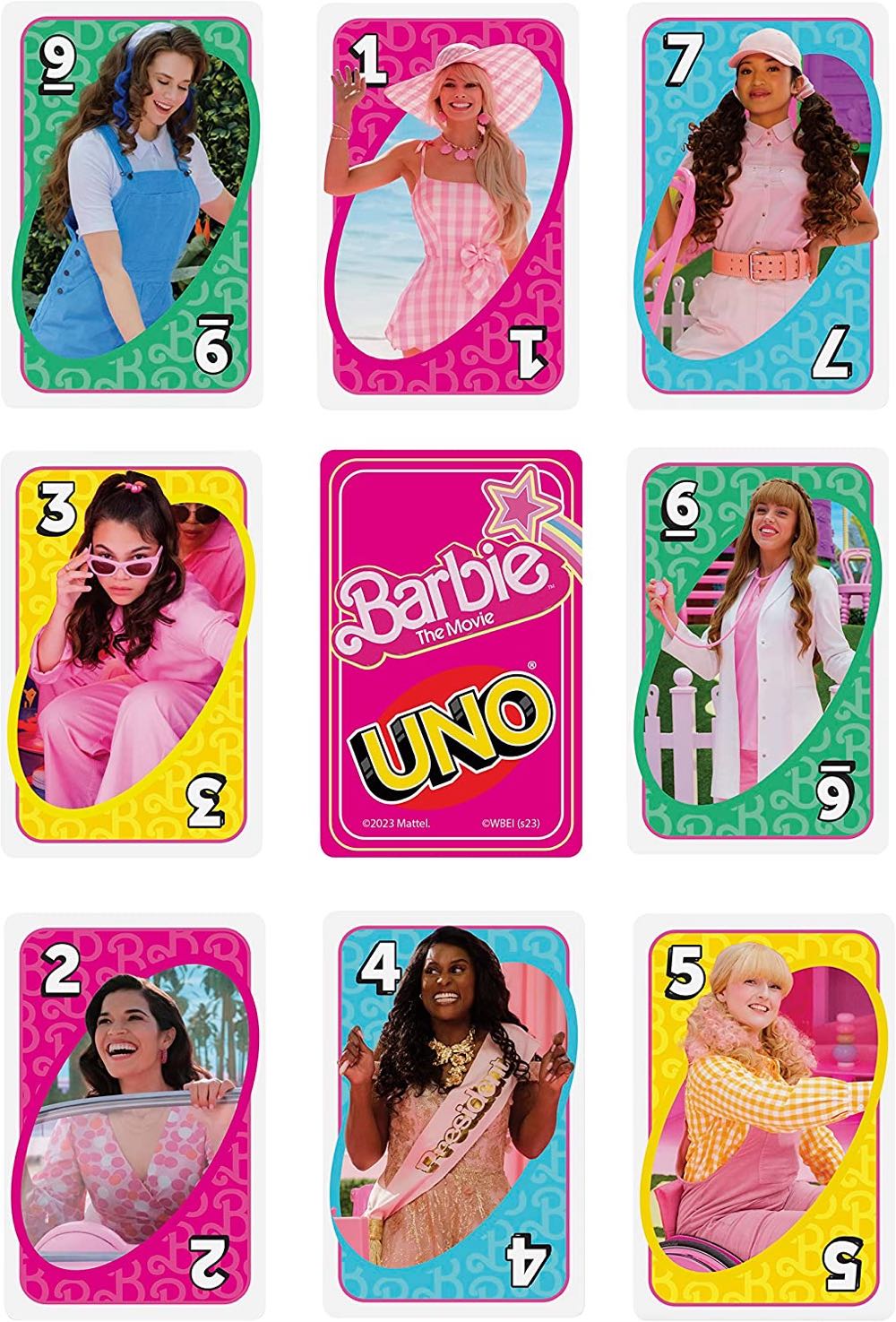 Uno Barbie The Movie  (2-10) board game collectible [Barcode 194735170845] - Main Image 3