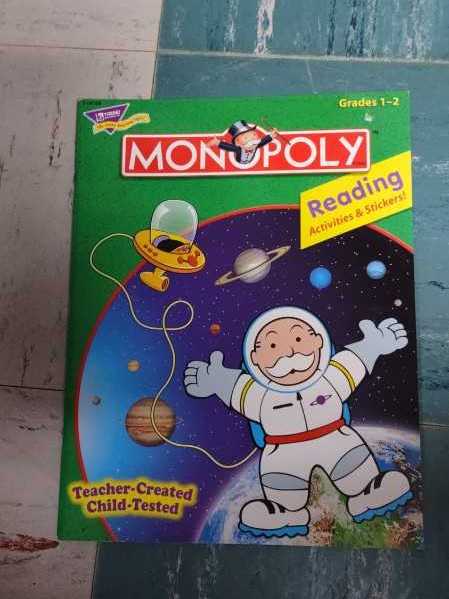 Monopoly Reading Sticker Book   board game collectible [Barcode 078628141061] - Main Image 1