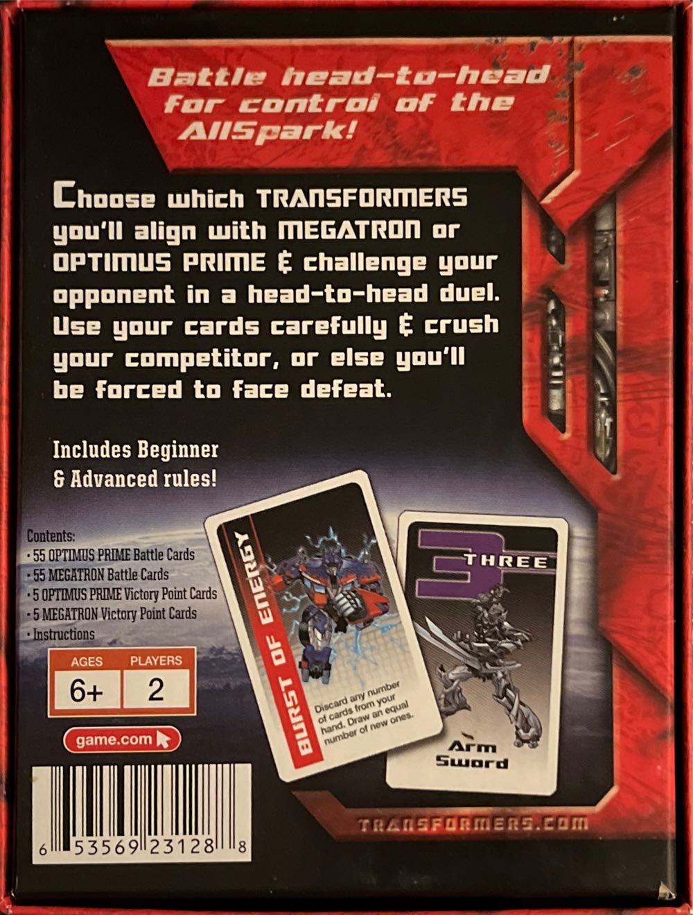 Transformers Battling Card Game The Fate Of The Universe…In You Hands!  (2) board game collectible [Barcode 653569231288] - Main Image 3