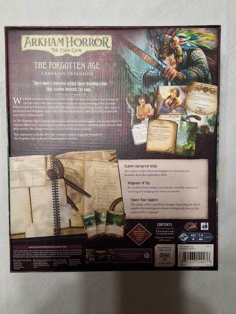 Arkham Horror LCG: The Forgotten Age - Campaign Expansion  board game collectible [Barcode 841333120276] - Main Image 2