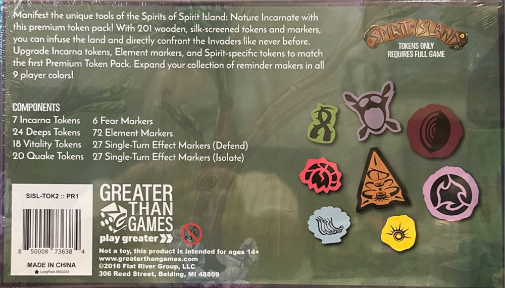 Spirit Island: Premium Token Pack 2  (1-6) board game collectible [Barcode 850008736384] - Main Image 2