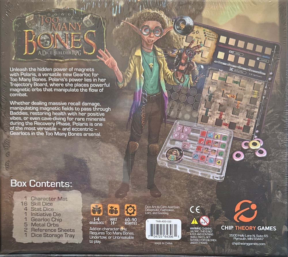 Too Many Bones: Polaris - The Geologist  (1-4) board game collectible [Barcode 704725643961] - Main Image 2