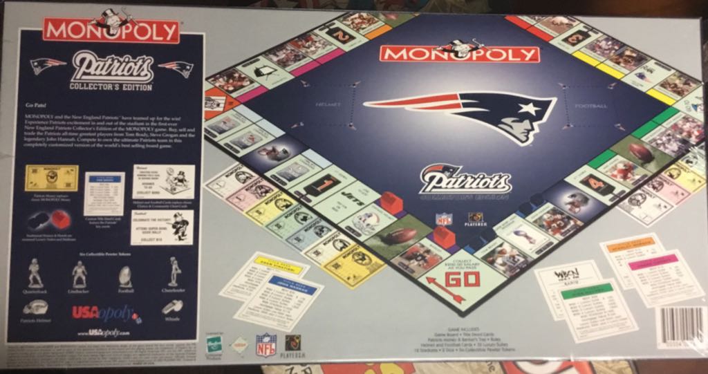 New England Patriots Collectors Edition Monopoly  board game collectible - Main Image 2