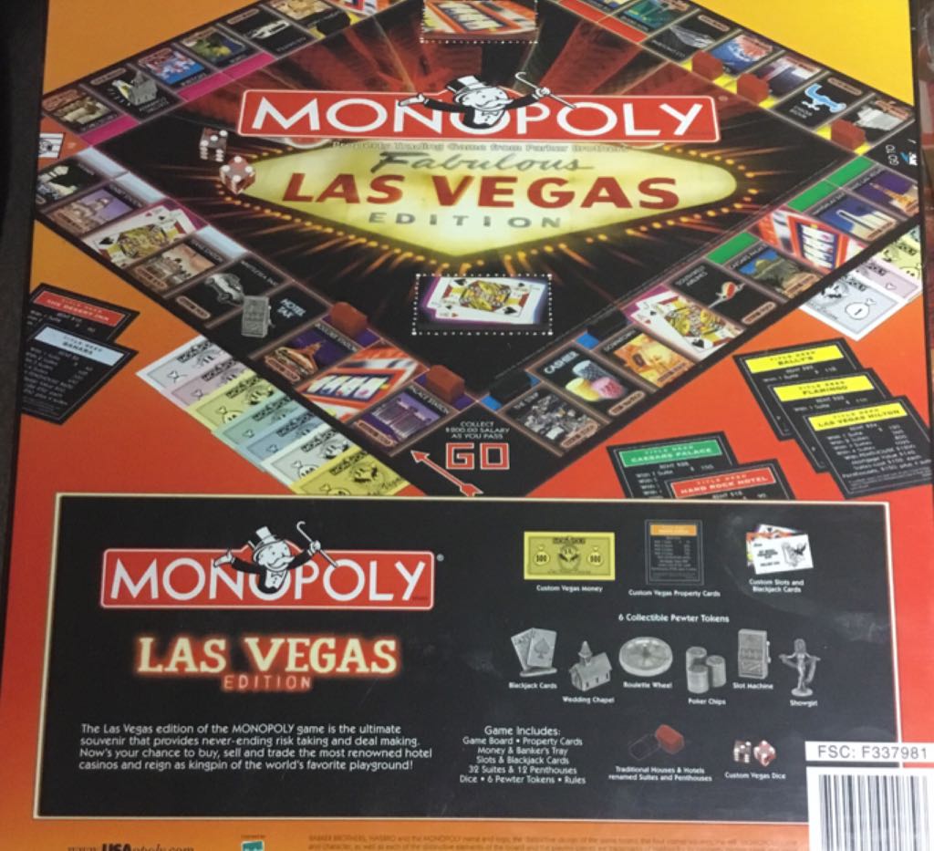 Fabulous Las Vegas Monopoly  board game collectible - Main Image 2