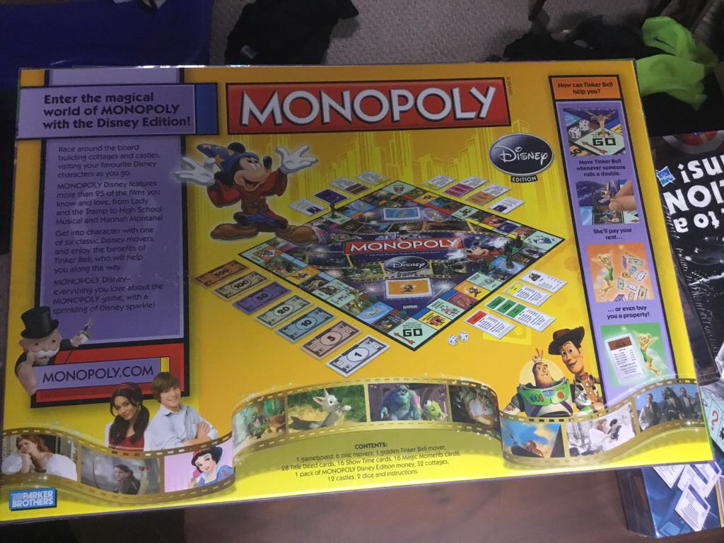 Disney Edition Monopoly  board game collectible - Main Image 2