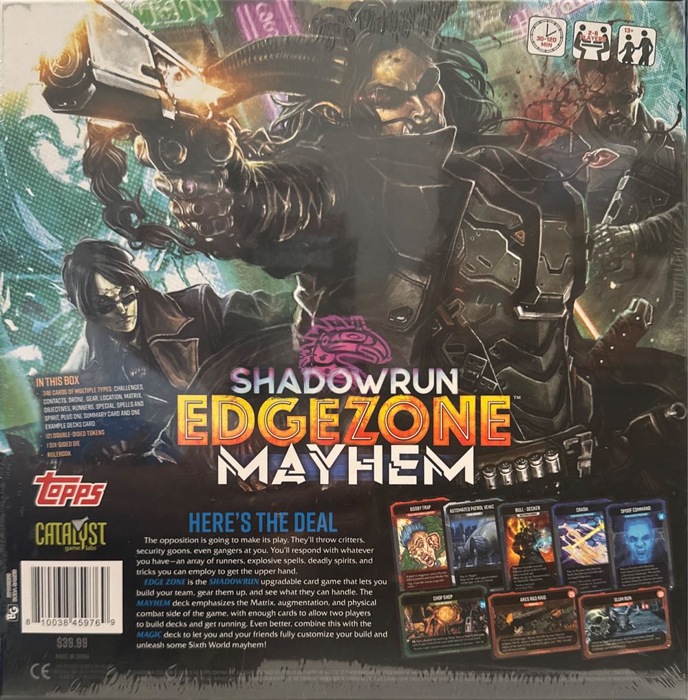 Shadowrun: Edgezone - Mayhem  (2-6) board game collectible [Barcode 810038459769] - Main Image 2