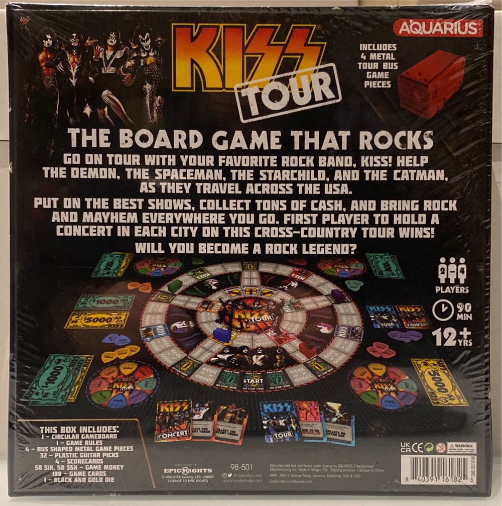 Aquarius Kiss Tour Board Game  (2-4) board game collectible [Barcode 840391161825] - Main Image 3