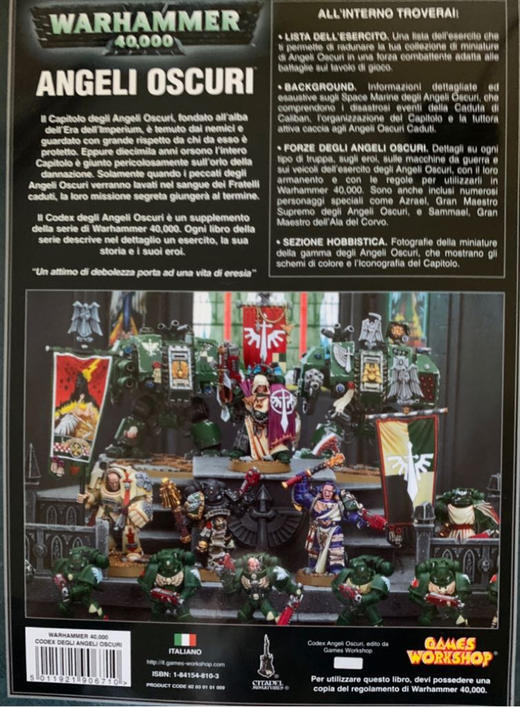 Warhammer 40.000 Codex Angeli Oscuri  board game collectible [Barcode 5011921906710] - Main Image 2