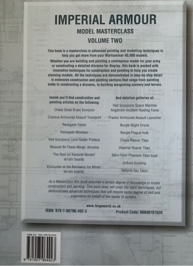 Warhammer 40000-ForgeWorld IMPERIAL ARMOUR -Model Masterclass V2  board game collectible - Main Image 2