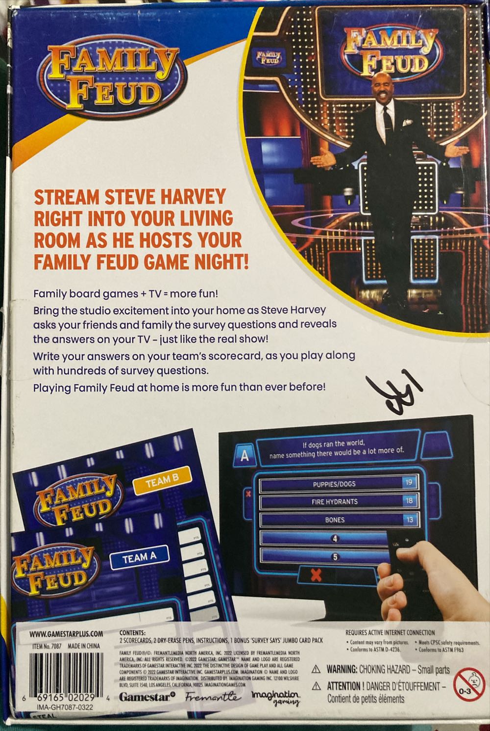 Family Feud: Stream From Gamestar App  (2+) board game collectible [Barcode 669165020294] - Main Image 2