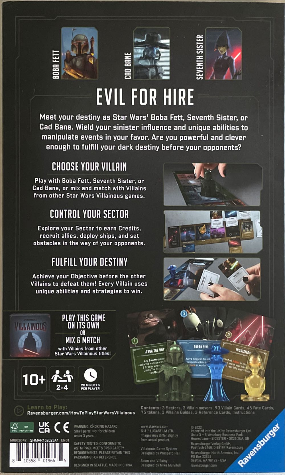 Villainous: Scum And Villainy  (2-3) board game collectible [Barcode 810558019665] - Main Image 2