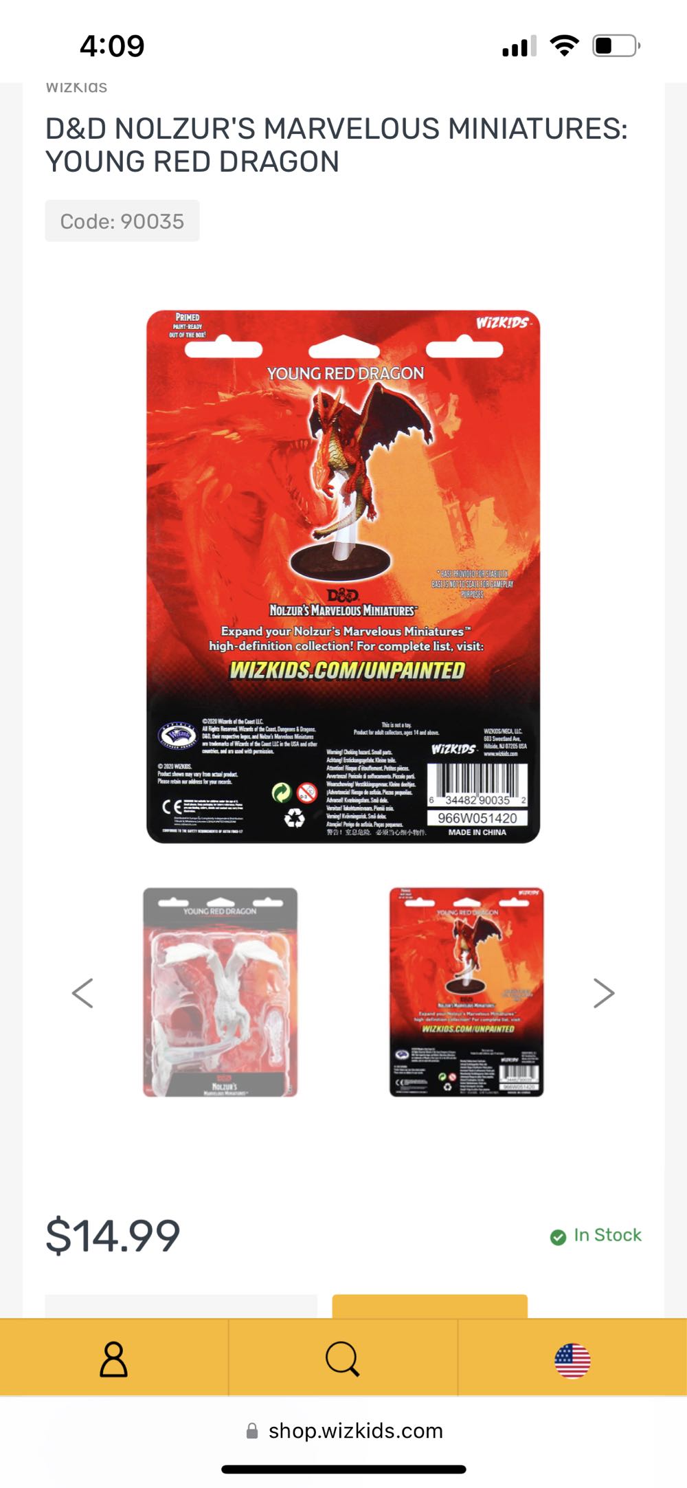 Young Red Dragon  board game collectible - Main Image 2