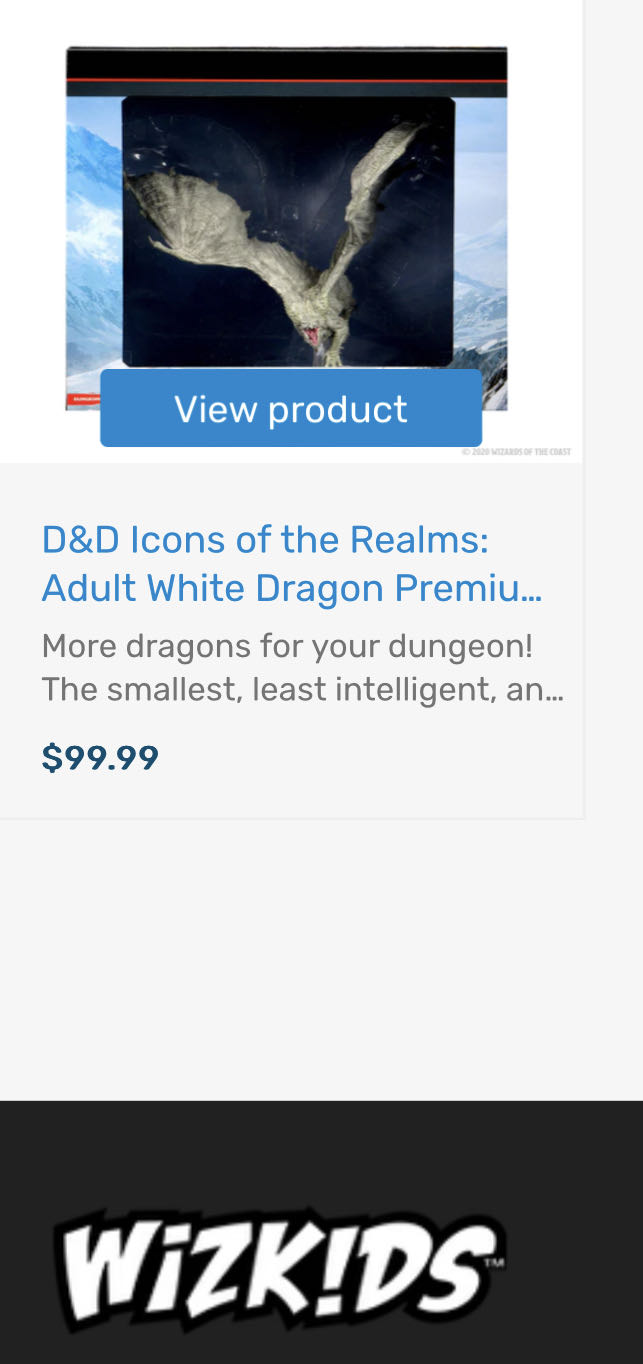 Adult White Dragon  board game collectible - Main Image 2