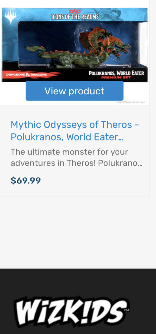 MYTHIC ODYSSEYS OF THEROS - POLUKRANOS, WORLD EATER PREMIUM FIGURE  board game collectible - Main Image 2