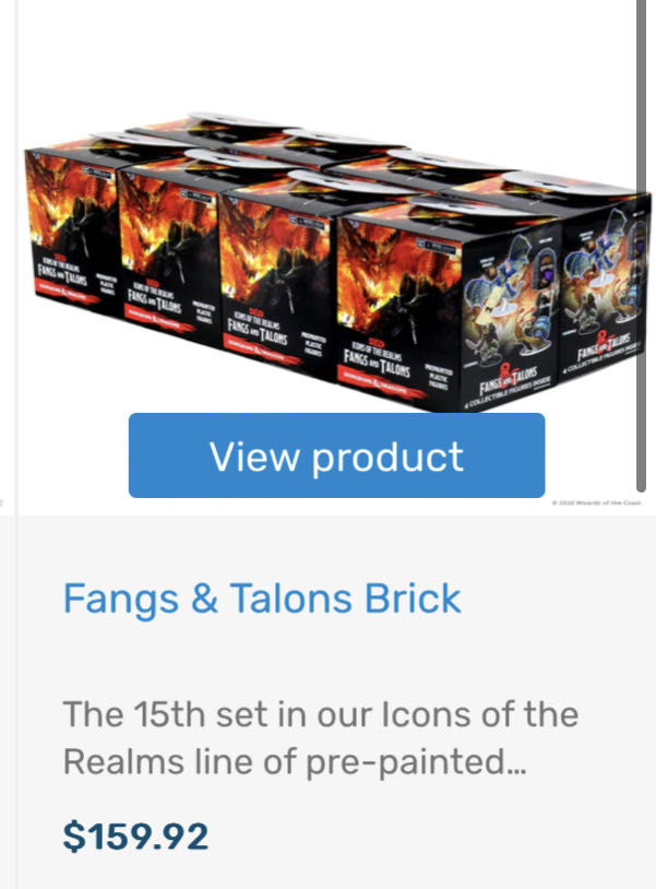 Wizkids D&d Icons Of The Realms Miniatures: Fangs And Talons Brick  board game collectible [Barcode 634482960011] - Main Image 2