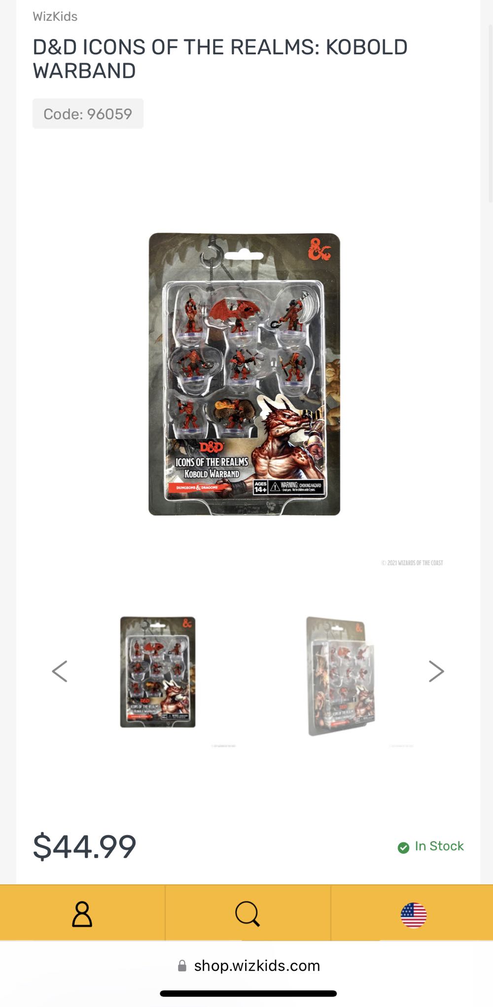 D&d Icons Of The Realms: Kobold Warband | Wizkids Tabletop Rpg Miniatures  board game collectible [Barcode 634482960592] - Main Image 2