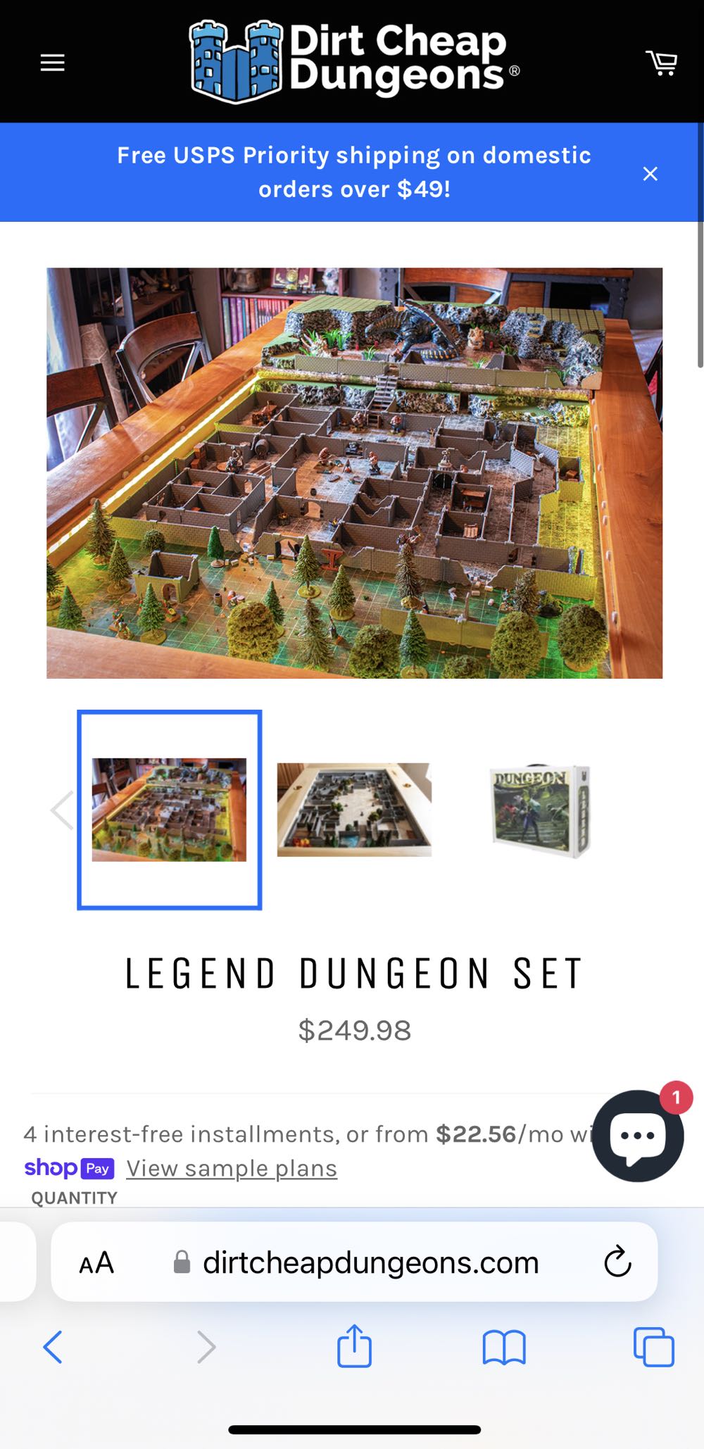 Modular Dungeon System: Tabletop & Rpg Terrain Game Set For Dungeons & Dragons Pathfinder Castles & Crusades 13th Age Runequest Asunder Zombicide And More! Legend Set 695 Pieces Sqin  board game collectible [Barcode 850008988042] - Main Image 2