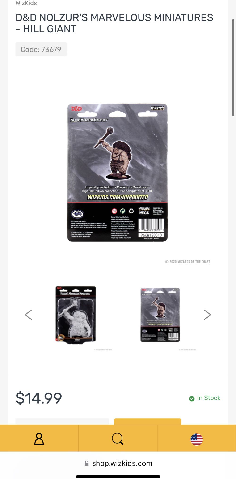 Hill Giant  board game collectible - Main Image 2