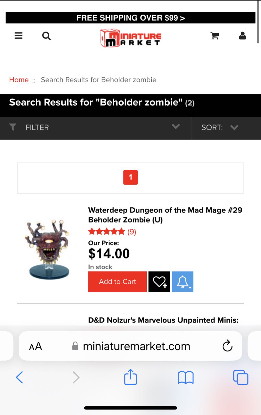 Beholder Zombie  board game collectible - Main Image 2