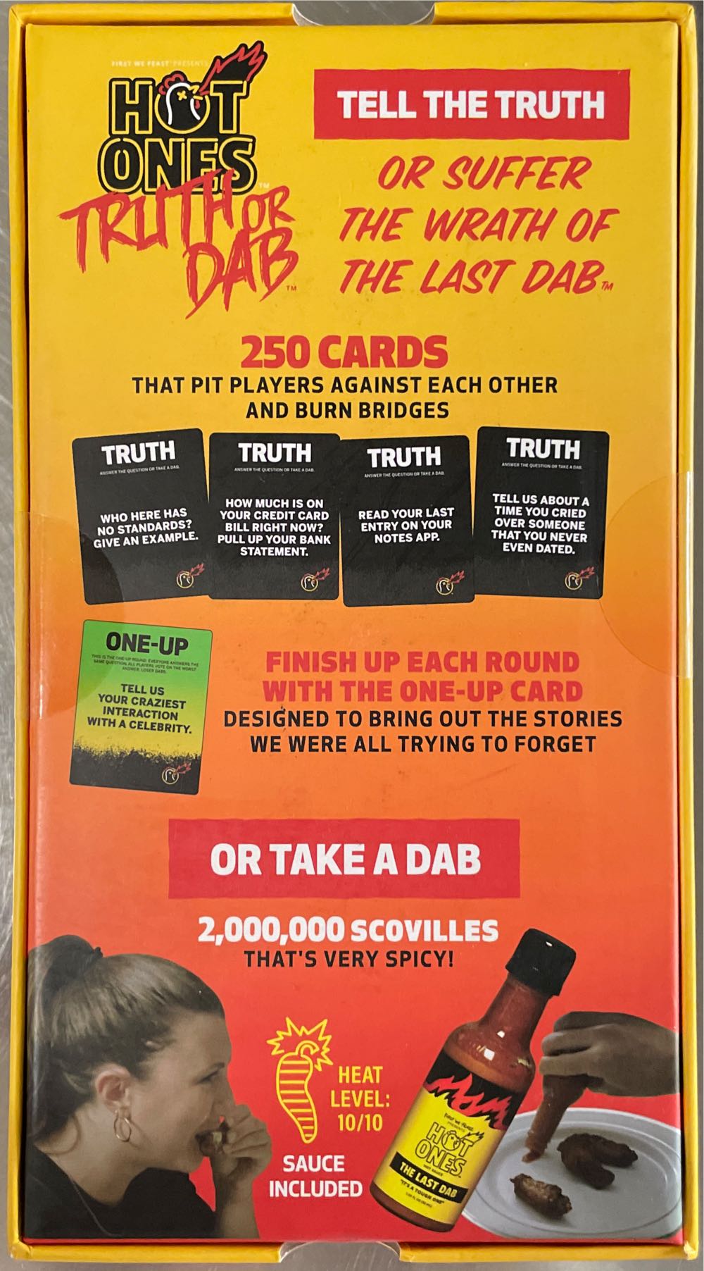 Hot Ones Truth Or Dab The Hot  (3-6) board game collectible [Barcode 182805000659] - Main Image 3
