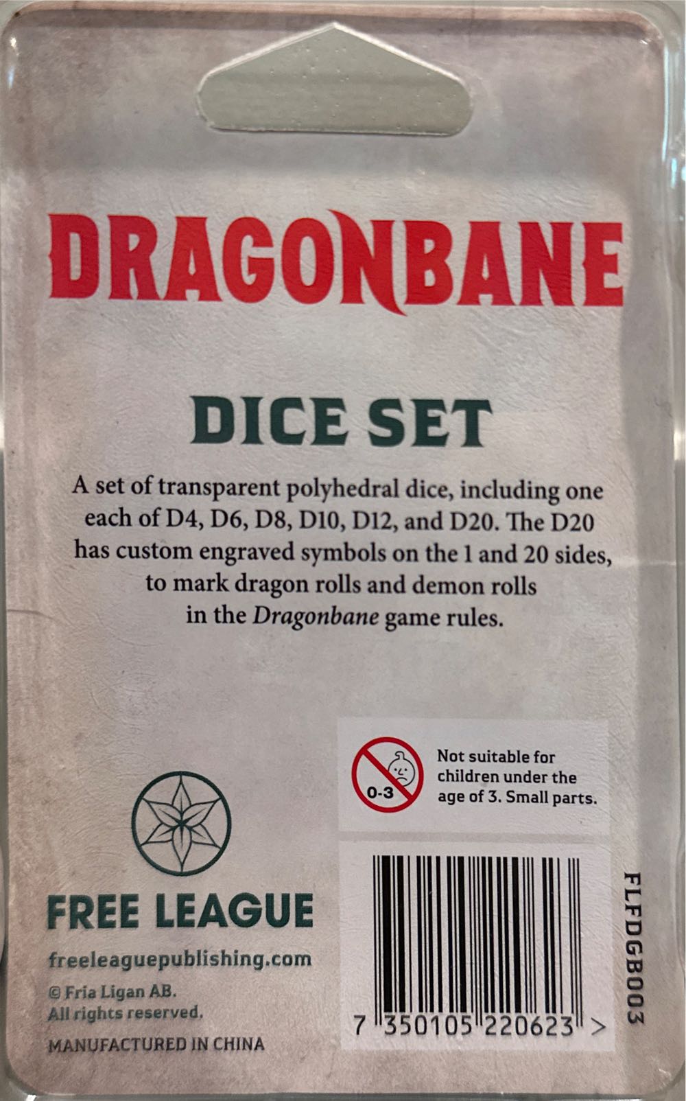 Dragonbane: Dice Set  board game collectible [Barcode 7350105220623] - Main Image 3