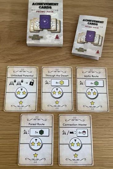 Small Railroad Empires: Achievement Cards  (1-4) board game collectible [Barcode 753692052146] - Main Image 3