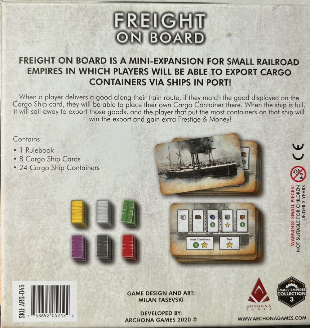 Small Railroad Empires: Freight on Board  (1-5) board game collectible [Barcode 753692052122] - Main Image 2