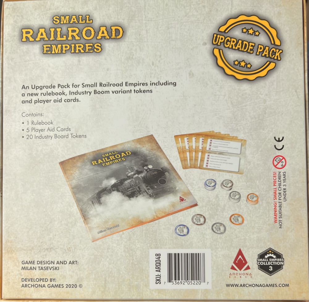 Small Railroad Empires: Upgrade Pack  (1-5) board game collectible [Barcode 753692052207] - Main Image 2