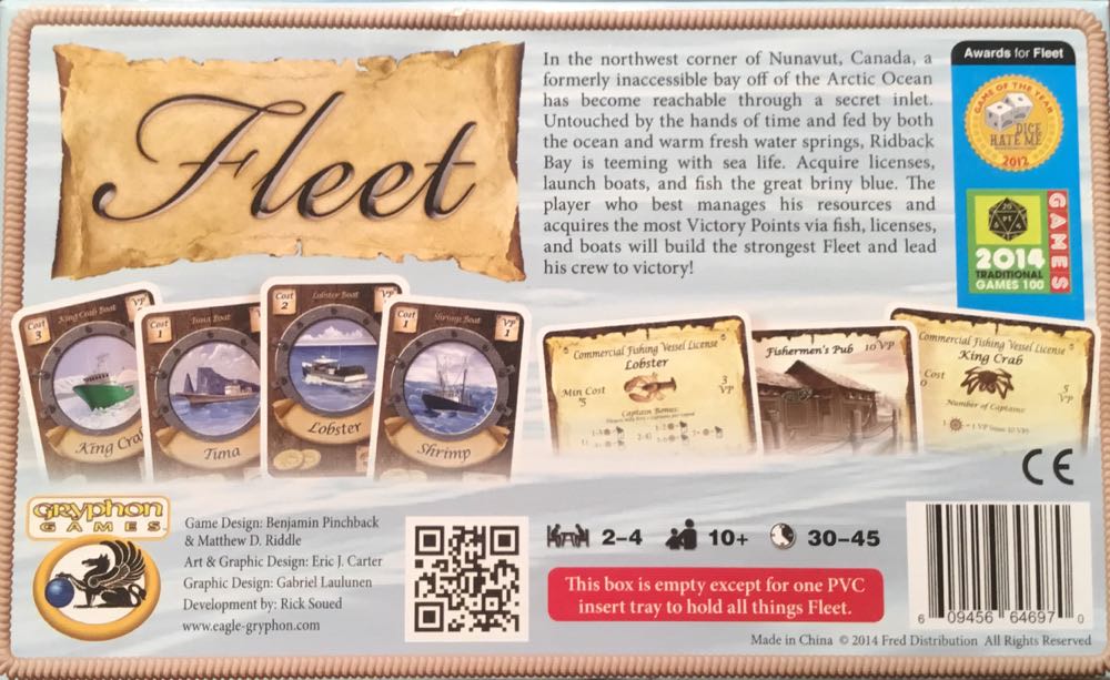 Fleet  (2-4) board game collectible [Barcode 609456646970] - Main Image 2