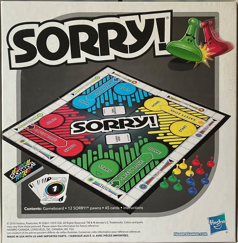 Sorry!  (2 To 4) board game collectible [Barcode 630509556342] - Main Image 2