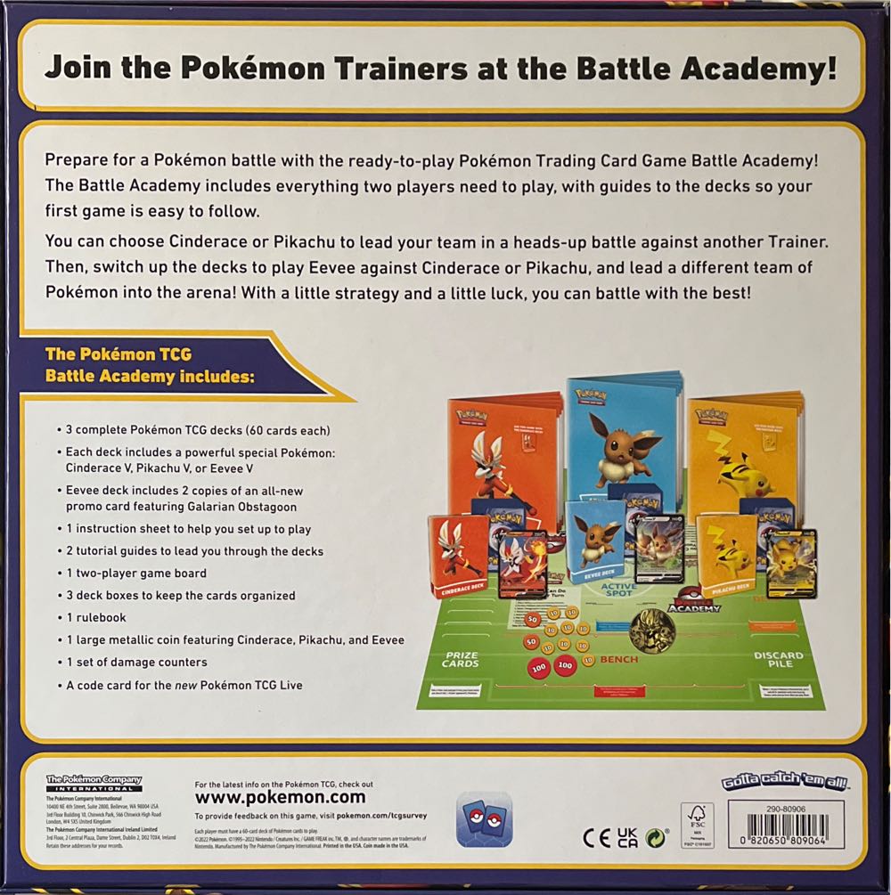 Pokemon Trading Card Game Battle Academy  (2) board game collectible [Barcode 820650809064] - Main Image 2