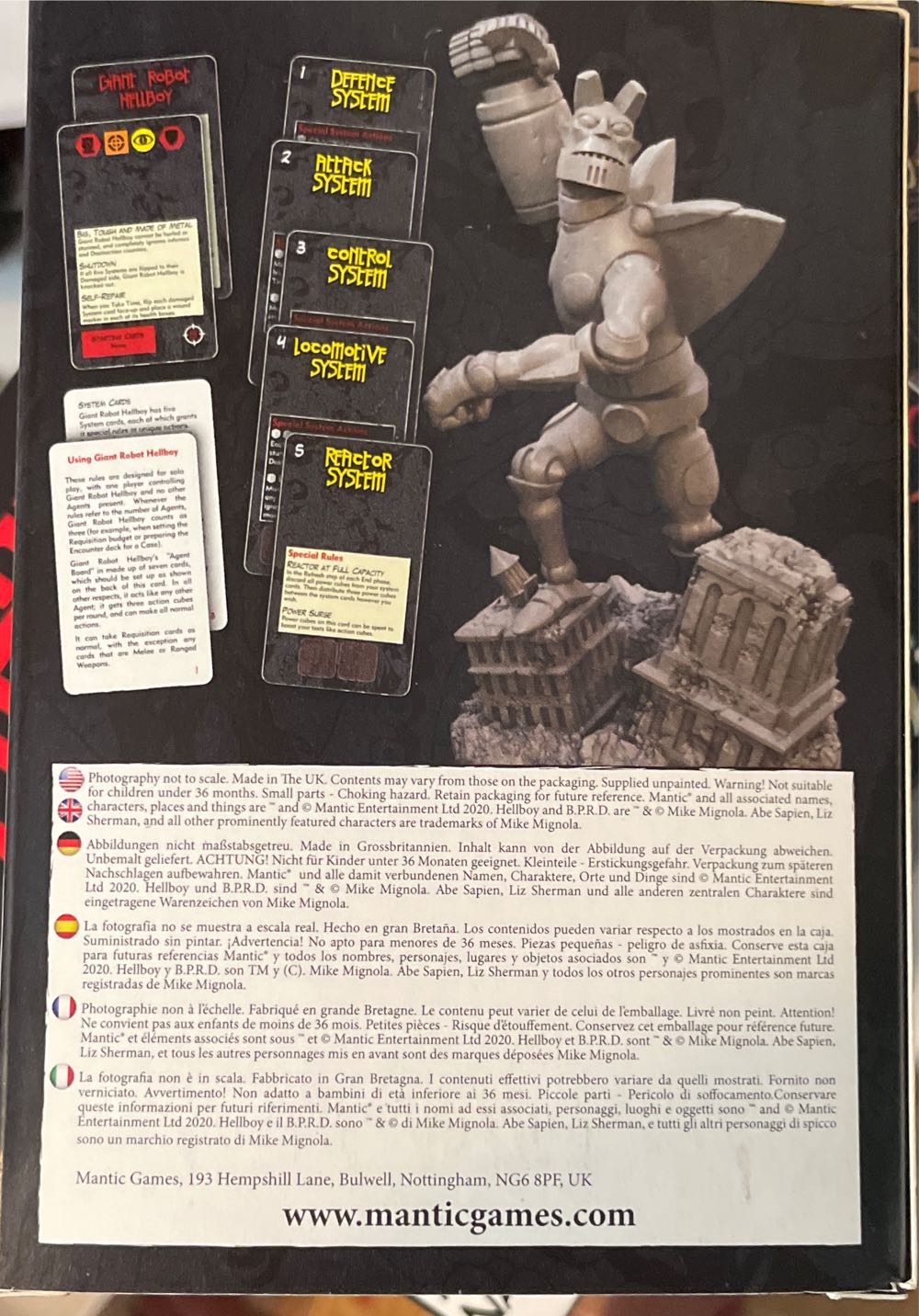Hellboy The Board Game Giant Robot Hellboy  board game collectible [Barcode 5060469666068] - Main Image 2